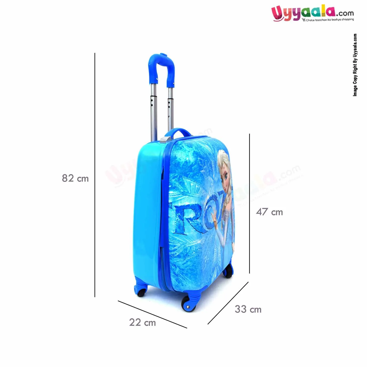 Travel Trolley Bag for Kids with Frozen Print 18 Inches - Blue