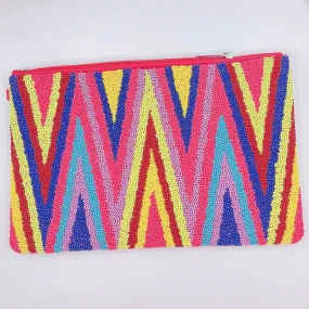 Treasure Jewels Zig Zag Beaded Clutch