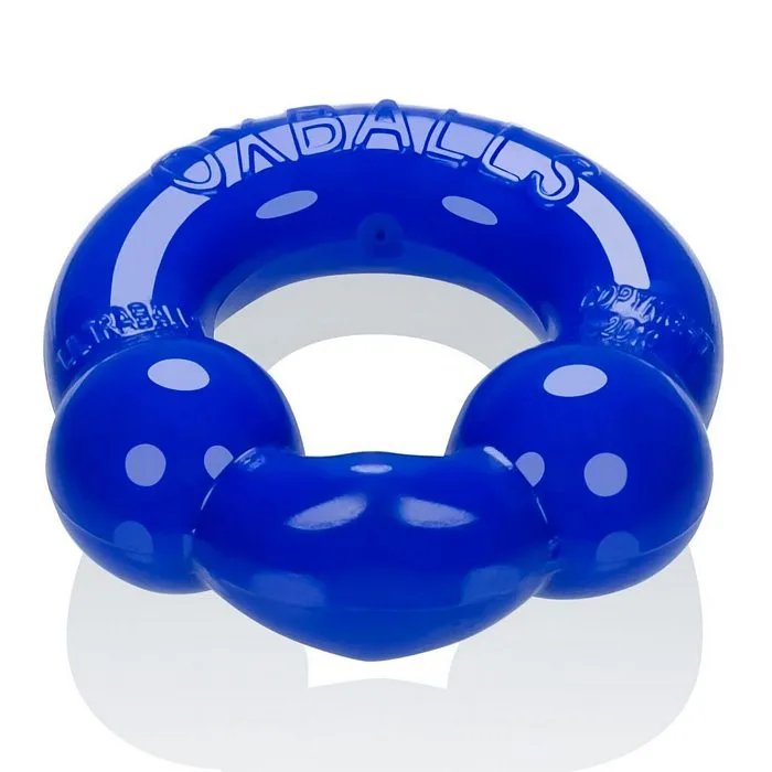 Ultra Balls Cockring 2 Pack BlackPolice Blue