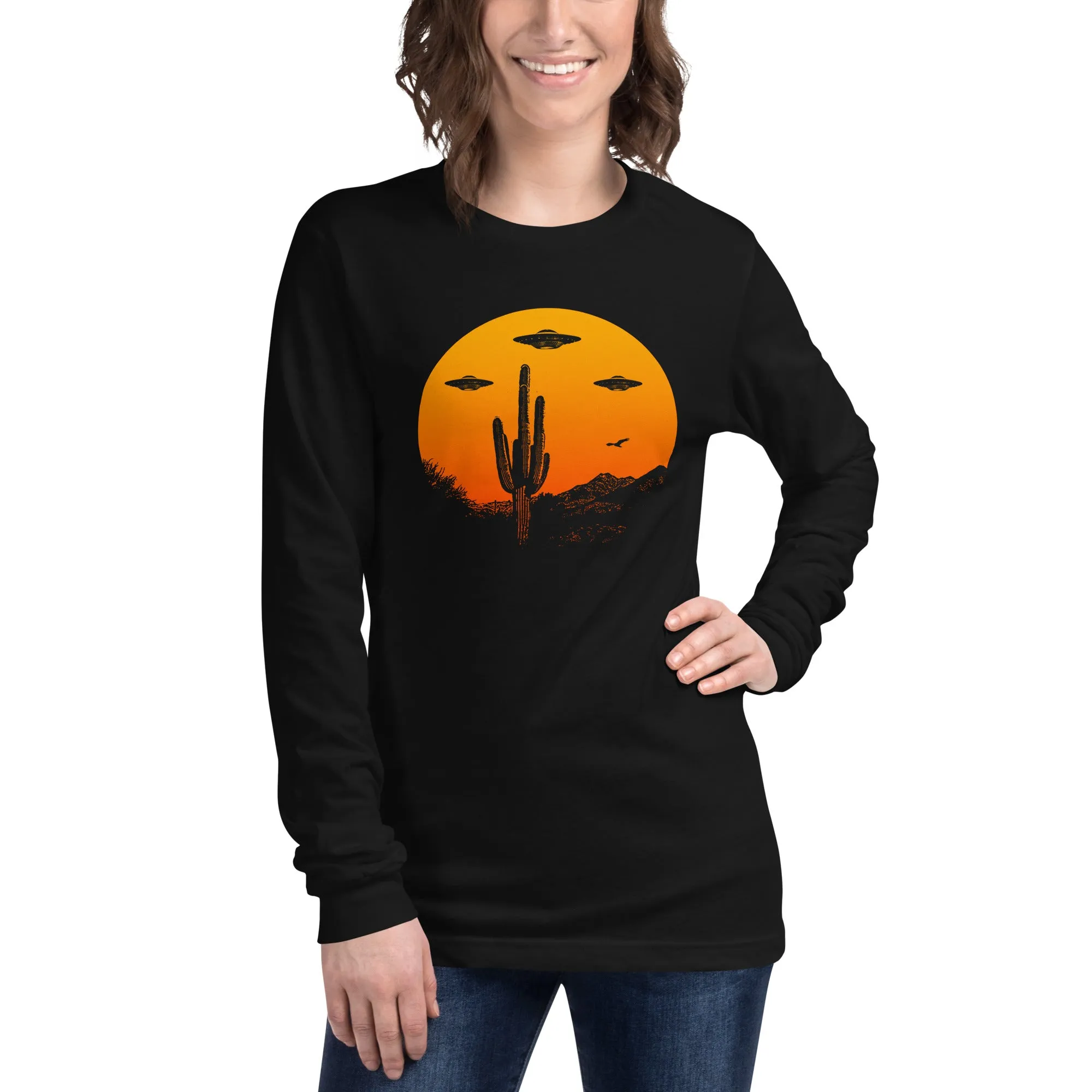 Unisex UFO Country Long Sleeve T-Shirt