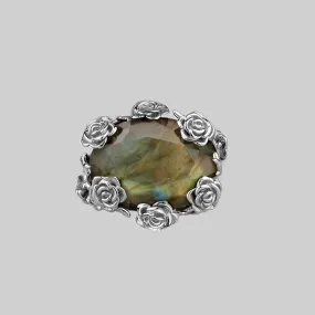 UTOPIA. Silver & Labradorite Roses Ring