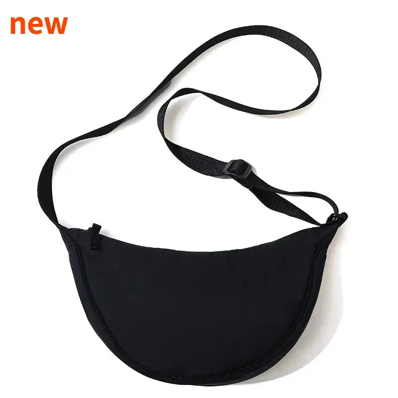 VAIGE Solid Nylon Casual Messenger Bag - Large Capacity Shoulder Bag with Zipper Closure, Simple Hobo Design