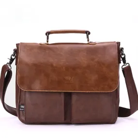 Vintage Messenger Bag for Men Crossbody Bag PU Leather Shoulder Bag