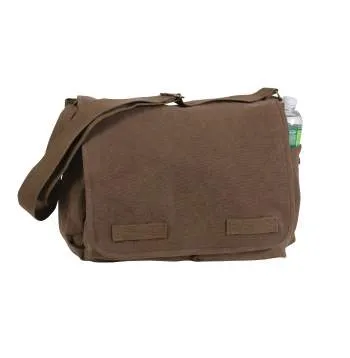 Vintage Style Unwashed Canvas Messenger Bag