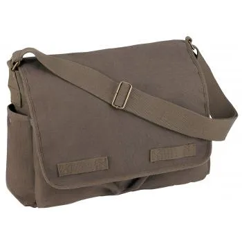 Vintage Style Unwashed Canvas Messenger Bag