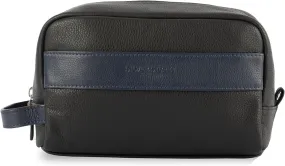 Walter Leather Washbag  - Blue