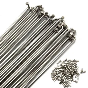 Wheel Shop Zinc Plated Spokes 234mm Silver w/ Nipples (144)