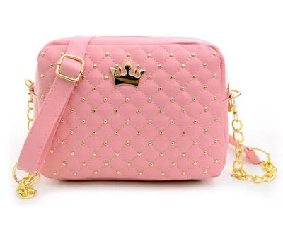 Women Fashion Rivet Chain Shoulder Bag