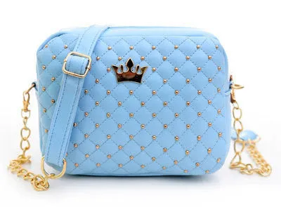 Women Fashion Rivet Chain Shoulder Bag