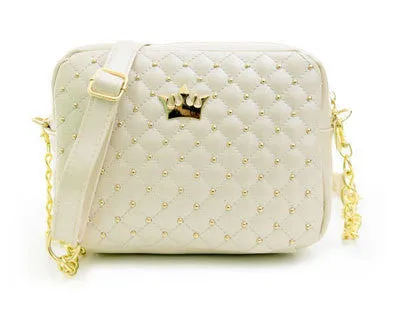 Women Fashion Rivet Chain Shoulder Bag