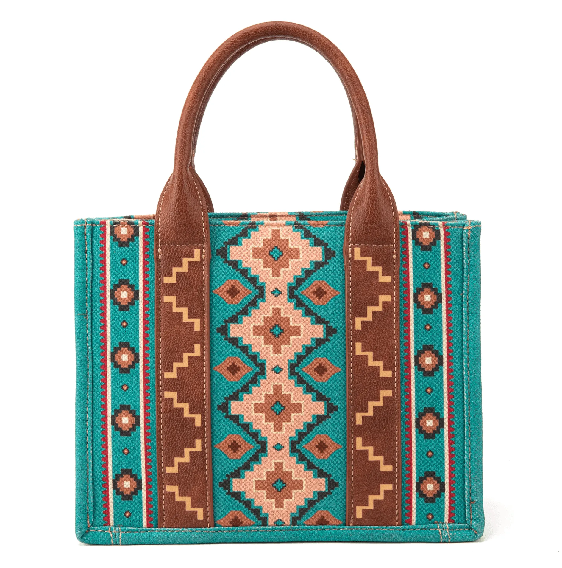 Wrangler Southwestern Canvas Turquoise Crossbody WG2203-8120STQ